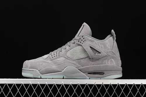 All categories Air Jordan Jordan series basketball shoes Air Jordan 4 G version Kaws x Air Jordan 4 Black AJ4 Luminous suede gray limited edition 930155-003